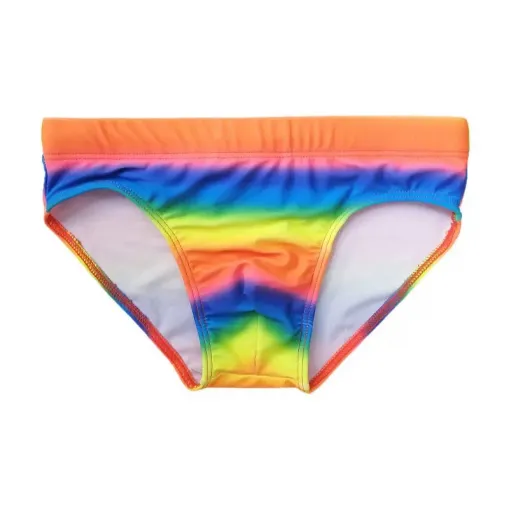 Men's Rainbow Colored Swimwear Briefs