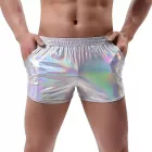 Customized Iridescent Color PU Leather Mens Boxers