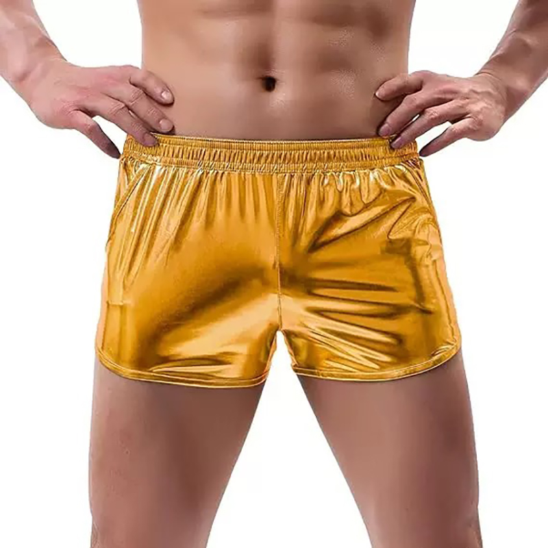 Customized Iridescent Color PU Leather Mens Boxers