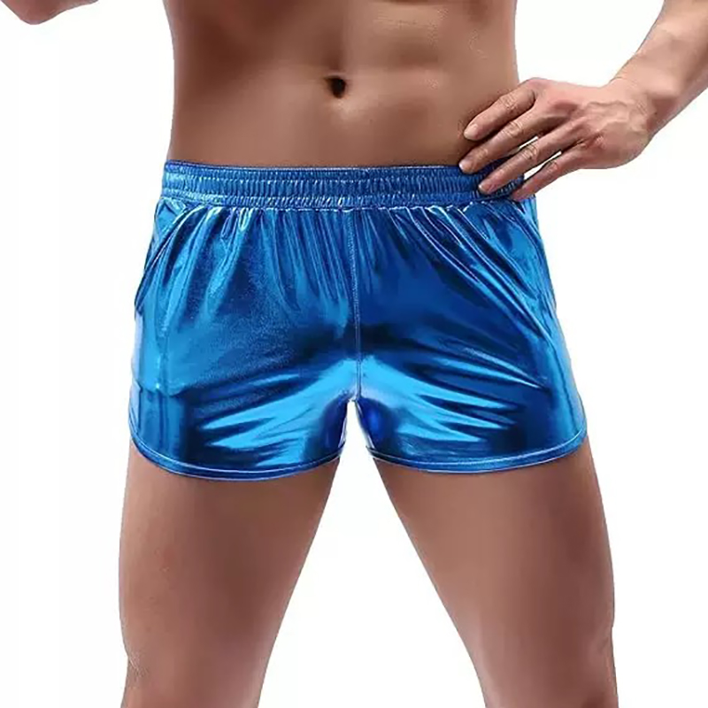 Customized Iridescent Color PU Leather Mens Boxers