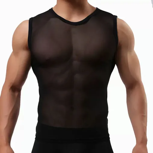 Sexy See-through Men's Tank Top