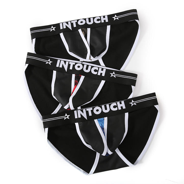 Wholesale Custom PU Leather Mens Sexy Briefs