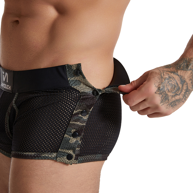 Sexy Gay Military See Through Boxer Underwear