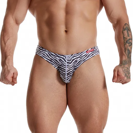 Zebra-tripe Men's Sexy Briefs Underwear