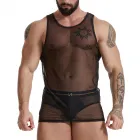 See Through Black Mesh Sex Lingerie Costumes for Men