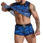 OEM Camouflage Transparent Mens Mesh Tank Tops and Boxers
