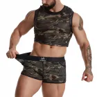 OEM Camouflage Transparent Mens Mesh Tank Tops and Boxers