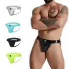 Men's Shiny PU Leather Jockstraps