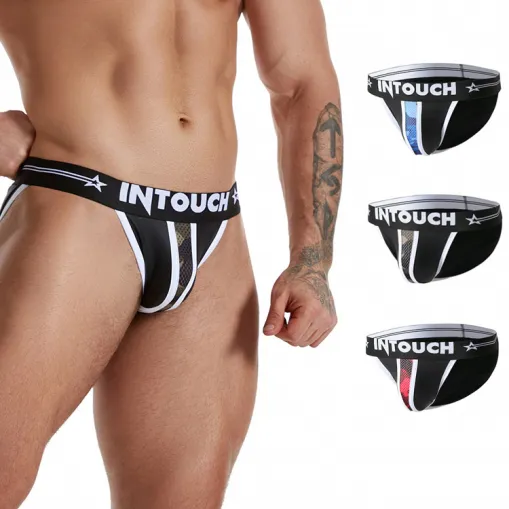 Wholesale Custom PU Leather Mens Sexy Briefs