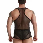 Sexy Man Club See-through Mesh Net Top Tank With Jockstraps