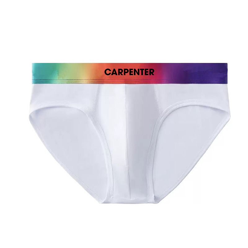 Customized Rainbow Belt Cotton Mens Brief