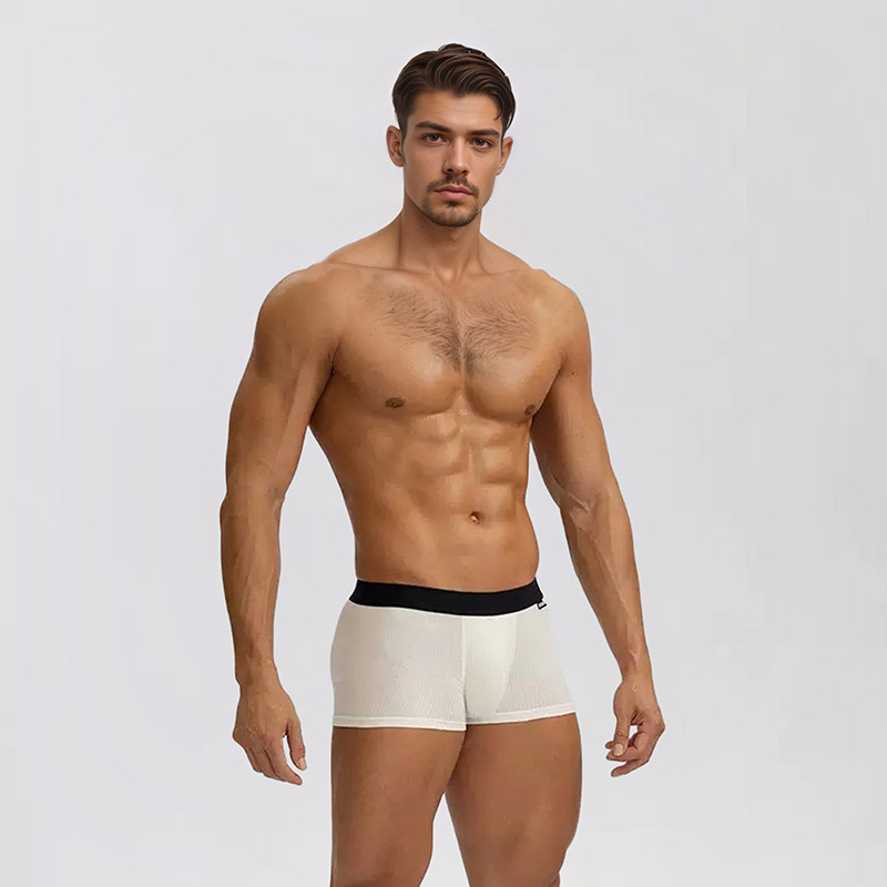 Breathable Men's Boxers with Custom Logo and Color