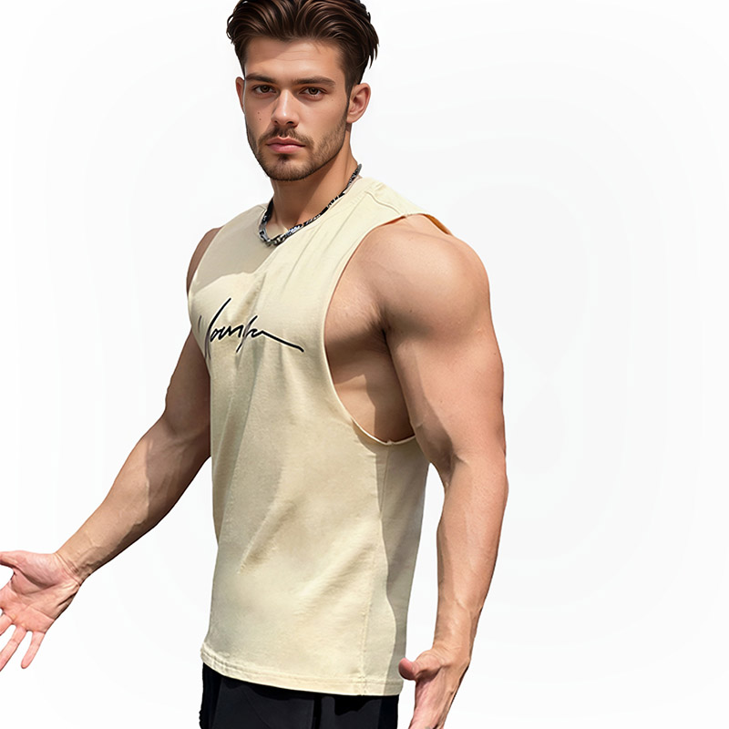 Men's Tank Top with Customized Logo and Color