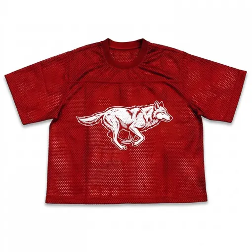 Men's Short-Sleeve Mesh Shirt with Custom Design