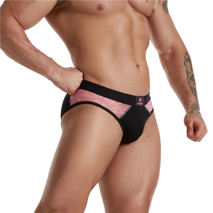 OEM Black Lace Sexy Gay Mens Briefs