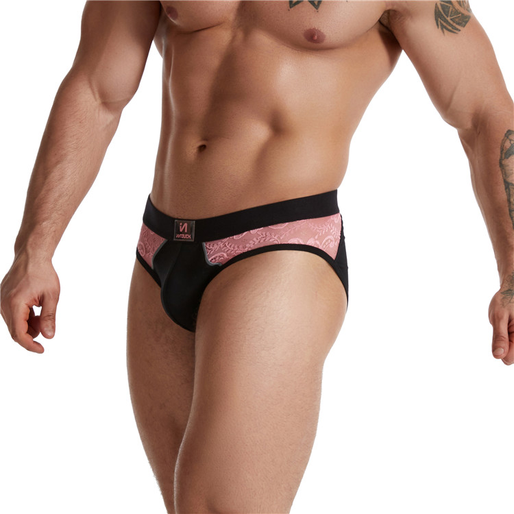 OEM Black Lace Sexy Gay Mens Briefs