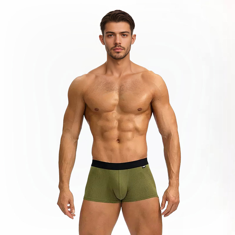 Breathable Men's Boxers with Custom Logo and Color