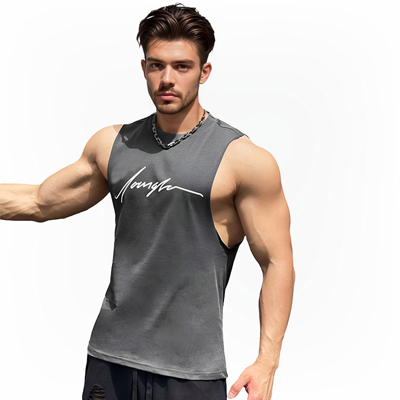 Men's Tank Top with Customized Logo and Color