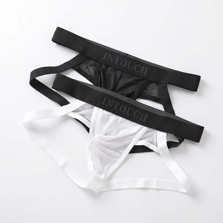 Men's Mesh Transparent Sexy Jockstraps with Customized Logo